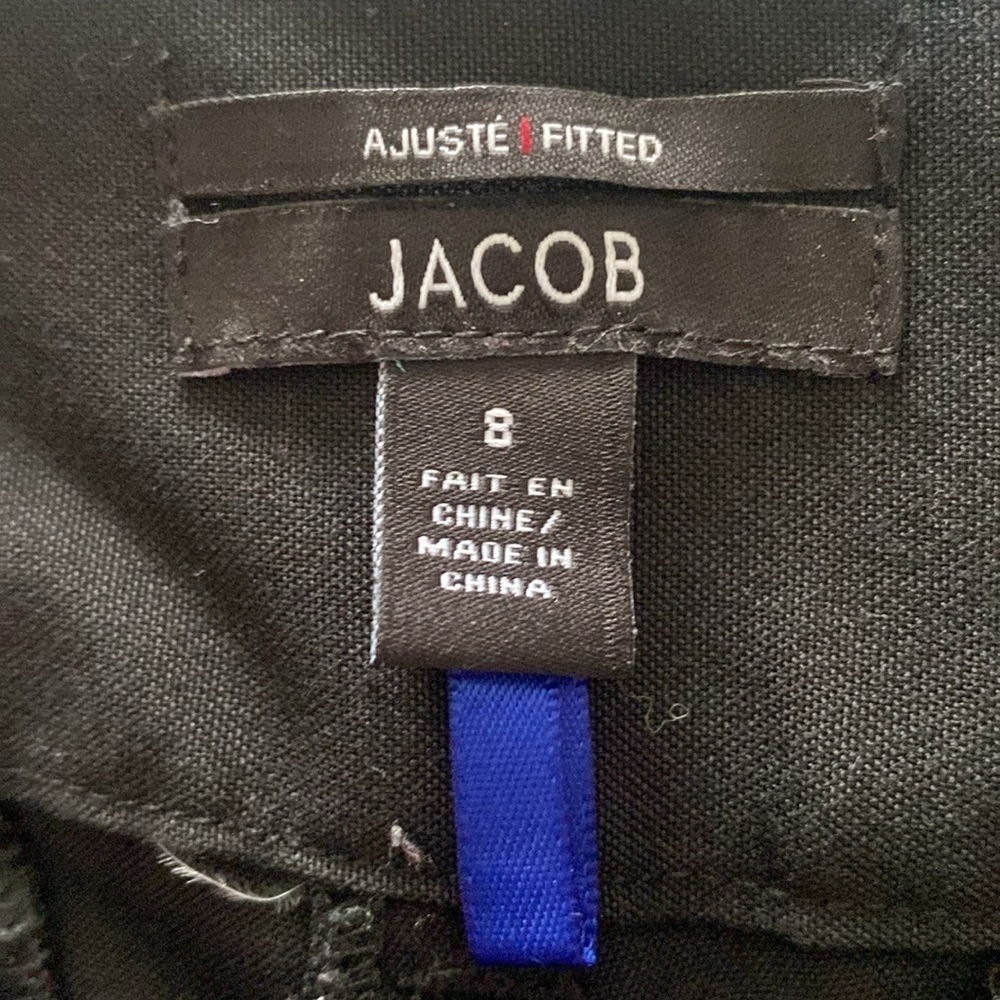 JACOB classic fitted black straight leg pants. Size 8 - Picture 7 of 12